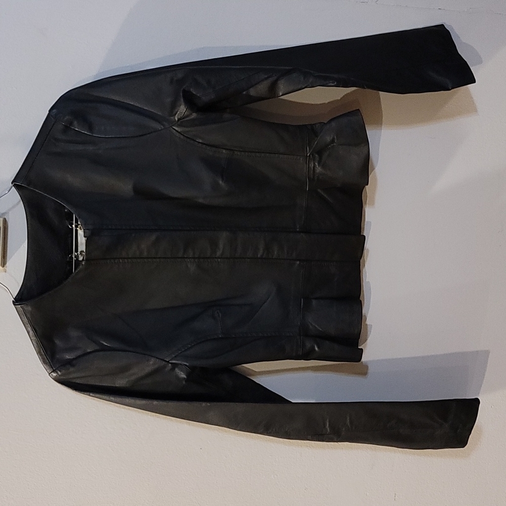 BB DAKOTA genuine black leather jacket size S